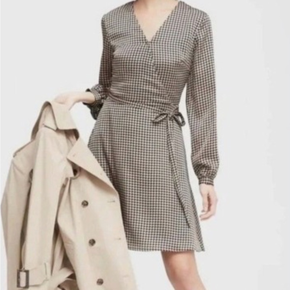 Banana Republic Elephant Houndstooth Dress NWT
